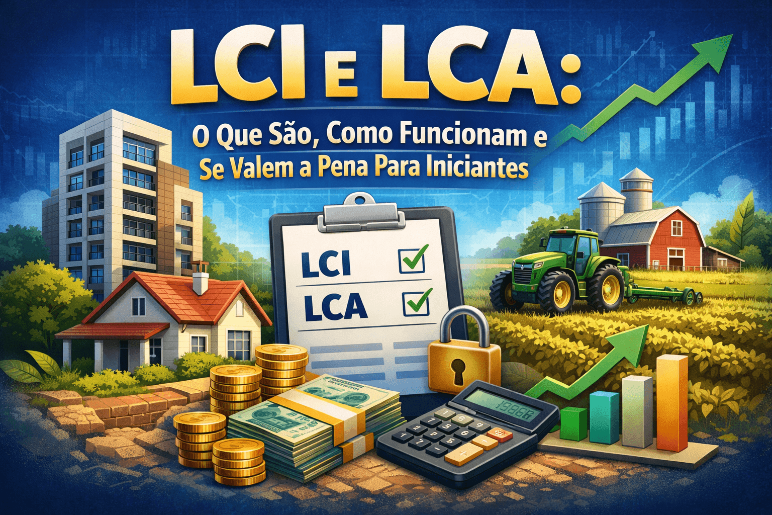 Pessoa analisando investimentos LCI e LCA no computador